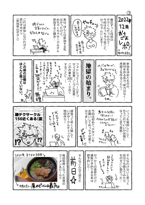レポポポ!2022年12月のやつ!ただの絵日記だよ☺️描き始めと終わりもだいぶ期間があいてるので薄目で見てね!!!まさかの6枚になったので続きはツリーで! 