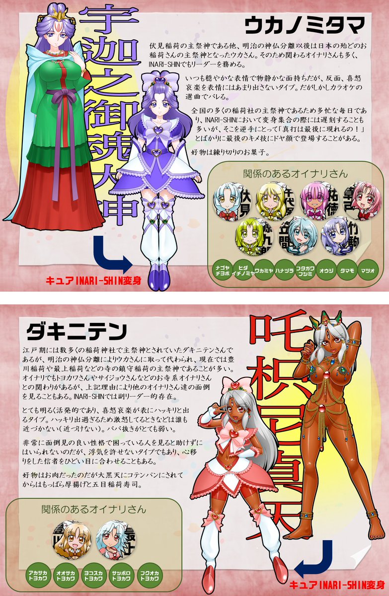 オイナリさんのスピンオフストーリーで稲荷神のオリキュア設定 