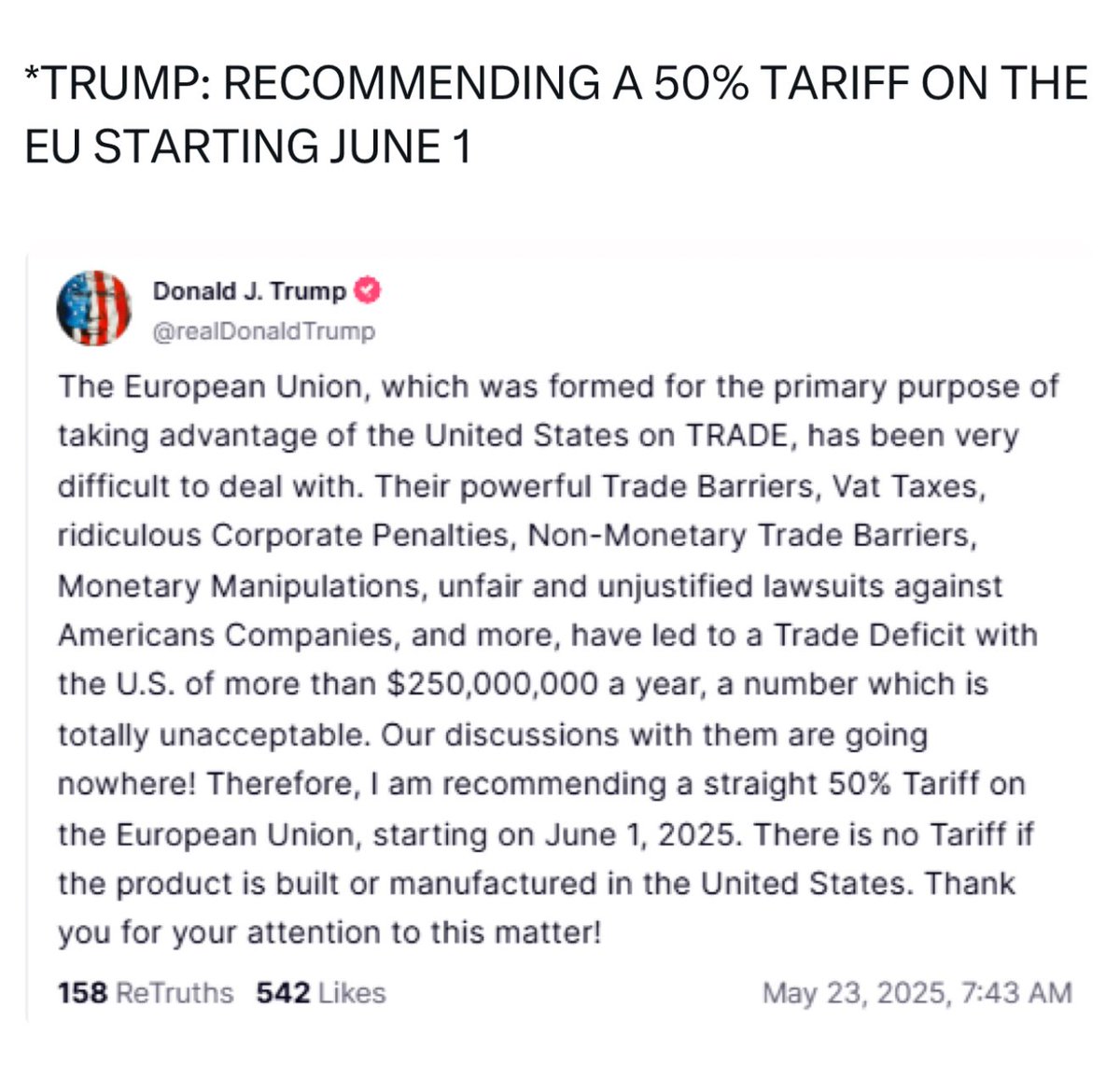 timothysykes's tweet image. Goooooooood morning! The #StockMarket is getting wrecked by Trump’s newly aggressive #TradeWar with the EU, but we’re severely overbought so this is a healthy pullback and my sunrise view/office today makes me stress-free. 

Retweet if you’re ready to finish the week strong!!!