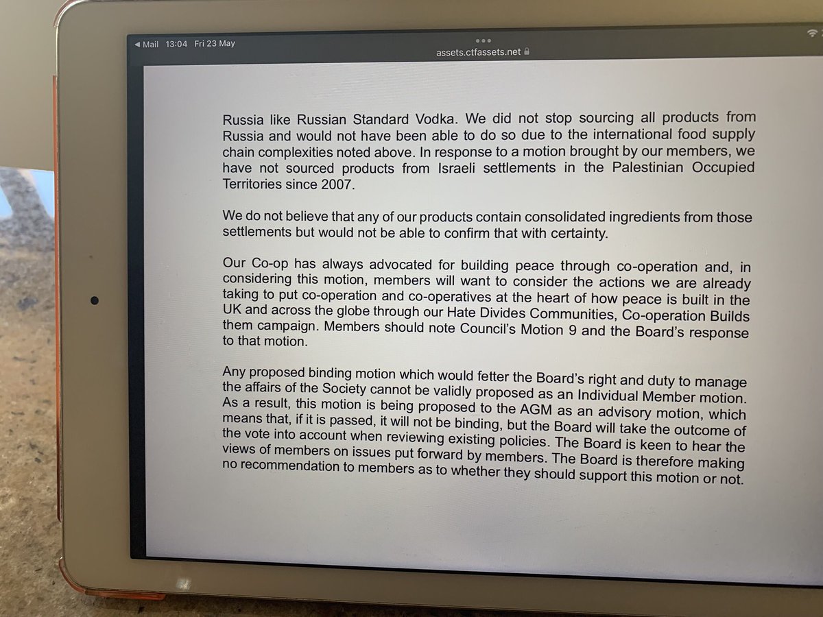 mouseatersinc's tweet photo. I officially won’t be shopping at @TheCoopLive anymore. Sad state of affairs when a British company likens Israel with Russia. In spite of them stocking my favourite wine, I’ll shop elsewhere https://t.co/8TAqdKk6zf