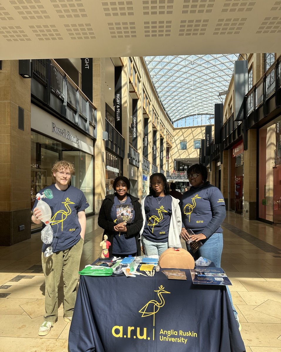 Interested in studying Health or Social Care? We’re at the Grand Arcade (Cambridge) today! 📍

Visit us today to hear firsthand from ARU students about their journey - studying, placements, and everything in between. Stop by and say hi! 👋