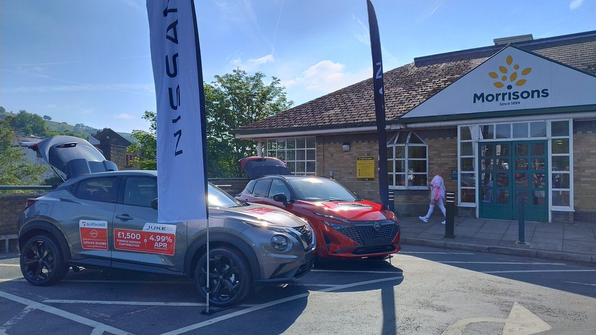 griffinmill's tweet image. Visit the team at @Morrisons in Porth today where we’re showcasing the fantastic Nissan Juke and Nissan Qashqai for one day only, so whether you're ready to drive away or just curious, we’re on hand to help!

#NissanAtMorrisons #NissanUK #DriveTheFuture #GriffinMill
