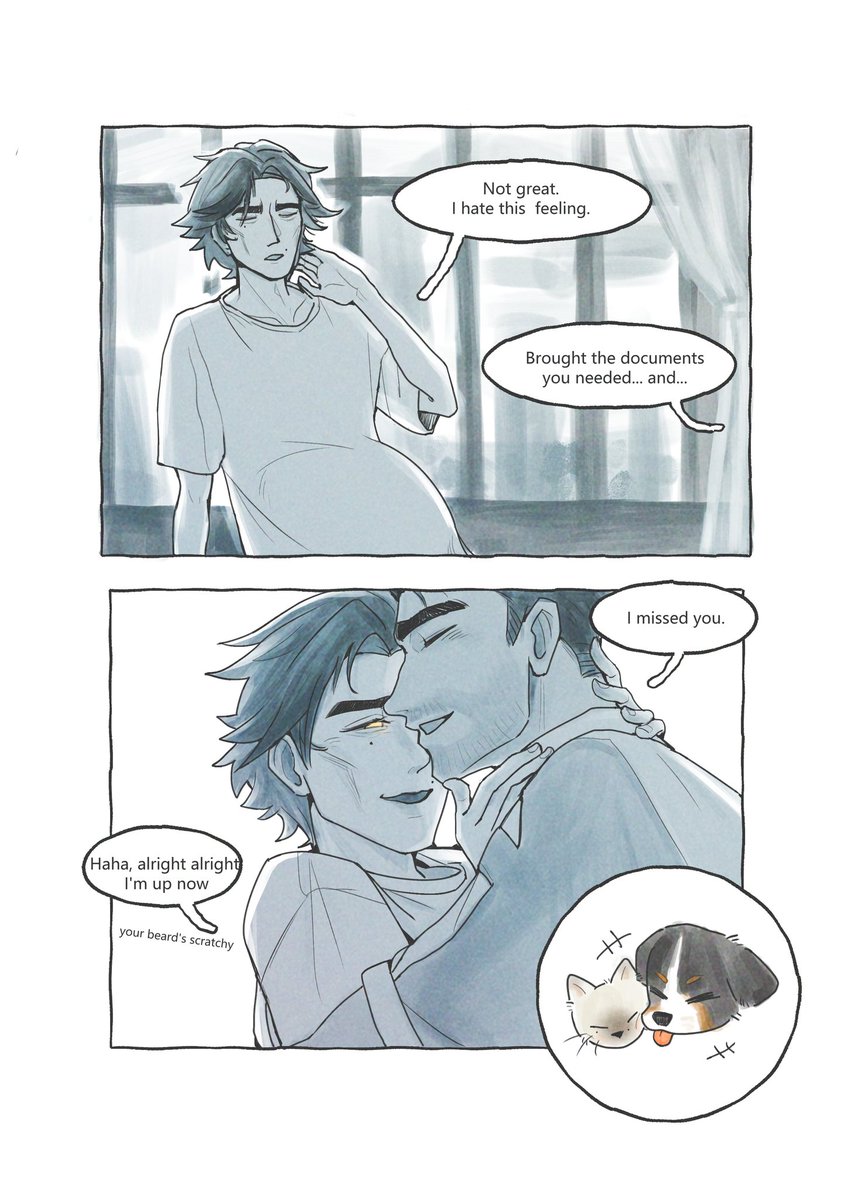 Mumommmmm's tweet image. Viktor felt constant fatigue during his pregnancy, while Jayce did his best to keep him fed.#jayvik