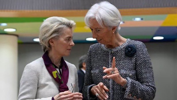 JohnTrux's tweet photo. La brujas vuelan juntas! Ursula Von Der Leyen junto con Christine Lagarde tratando de idear como joder aún mas a los europeos.

Su último proyecto es la moneda digital, mucho ojo! https://t.co/CmO5VLYHTJ