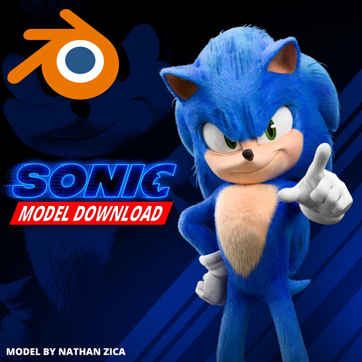 Sonic movie model available for download!

Download in the tweet below

#SonicTheHedgehog #Sonic #SonicMoive3 #Sonic3Movie #Blender