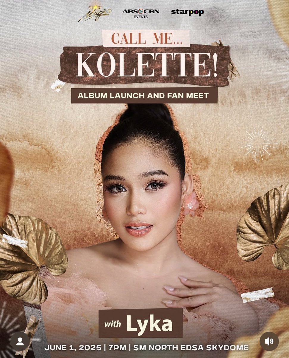 TeamKoletteOfc's tweet photo. Of course, pu-pwede ba namang hindi tayo mag “Hayy Langga” sa June 1? 🥹💖
The super talented Ms. Lyka Estrella — and one of Kolette’s closest in the industry — is joining @kolettemadelo for this special night! ✨

See you at the Call Me Kolette Album Launch & Fanmeet! 💿🎤

#CallMeKolette #KoletteMadelo