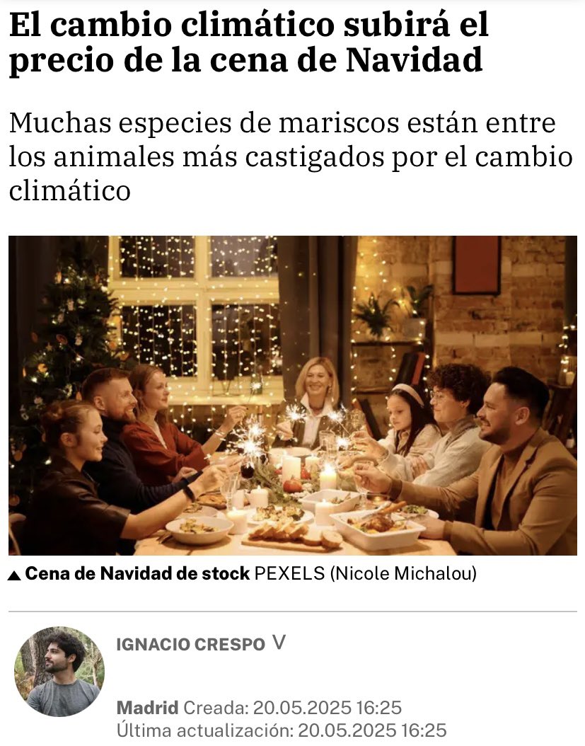 🔴 #AGENDA2030 | LOS ASUSTAVIEJAS ANDAN MÁS ESTRESADOS QUE SPIDERMAN EN UN DESCAMPADO | Ojo al titular: «El cambio climático subirá el precio de la cena de Navidad. Muchas especies de mariscos están entre los animales más castigados por el cambio climático». Ya no saben qué más