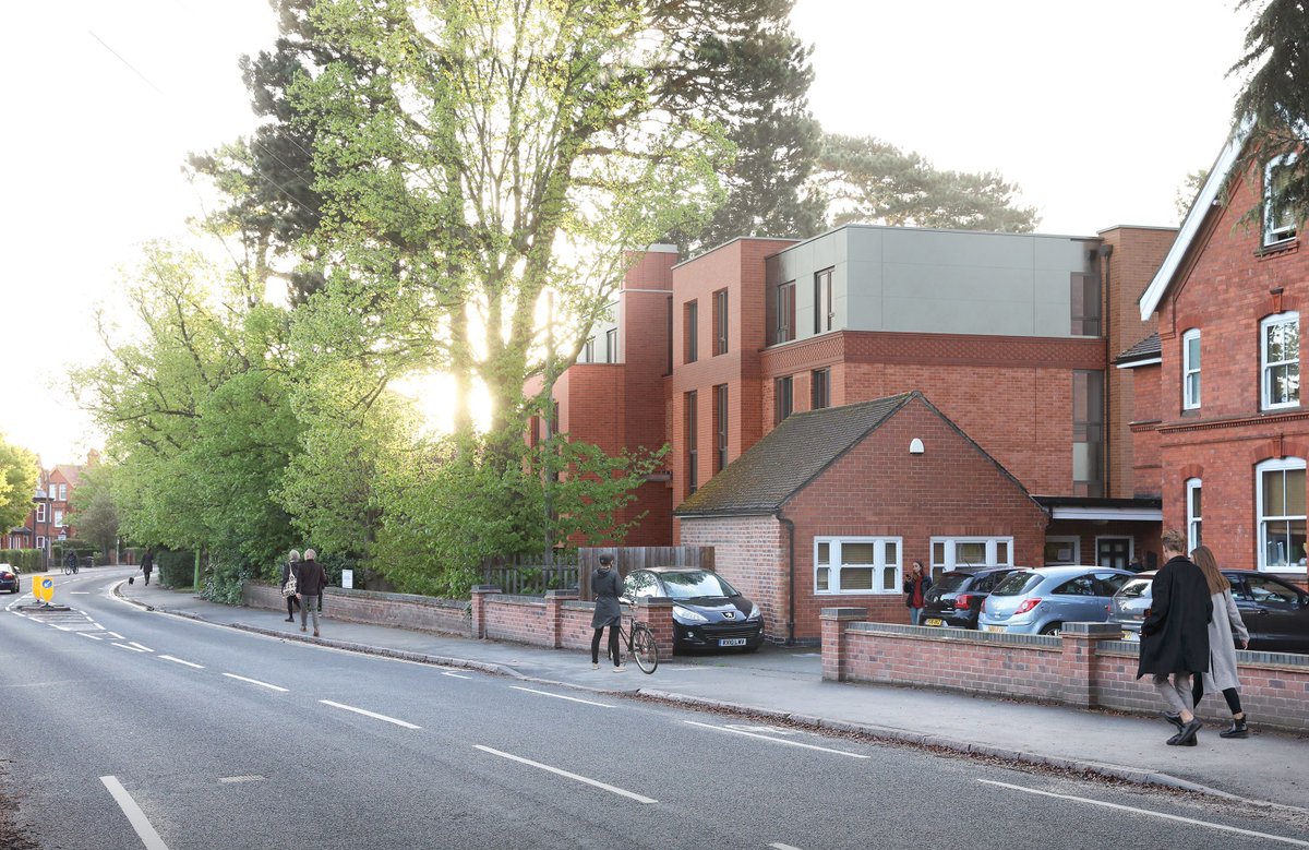 northgrafstudio's tweet photo. A calm, contextual addition to a leafy suburban street 🍃

This image showcases a proposed extension to an existing care home, designed to complement the surrounding brickwork architecture while introducing a contemporary language through clean lines and a soft material palette. https://t.co/BvVV6fUlrk