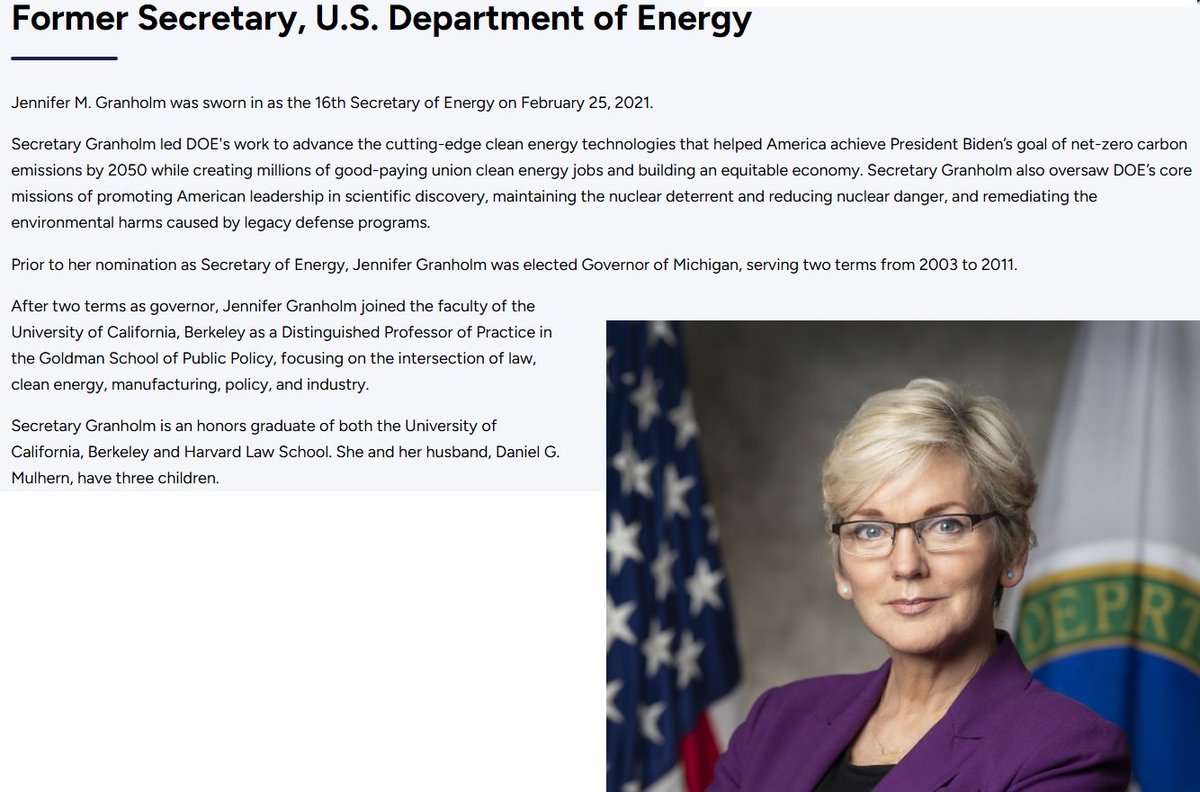 drawandstrike's tweet image. In case nobody remembers, this is who was running the Dept. of Energy for Joe Biden's staffers from January 2021 thru January of 2025.
Jennifer Granholm.
The DOJ should definitely look into this.
Also:
Drag her ass before Congress and investigate where most of this $93…