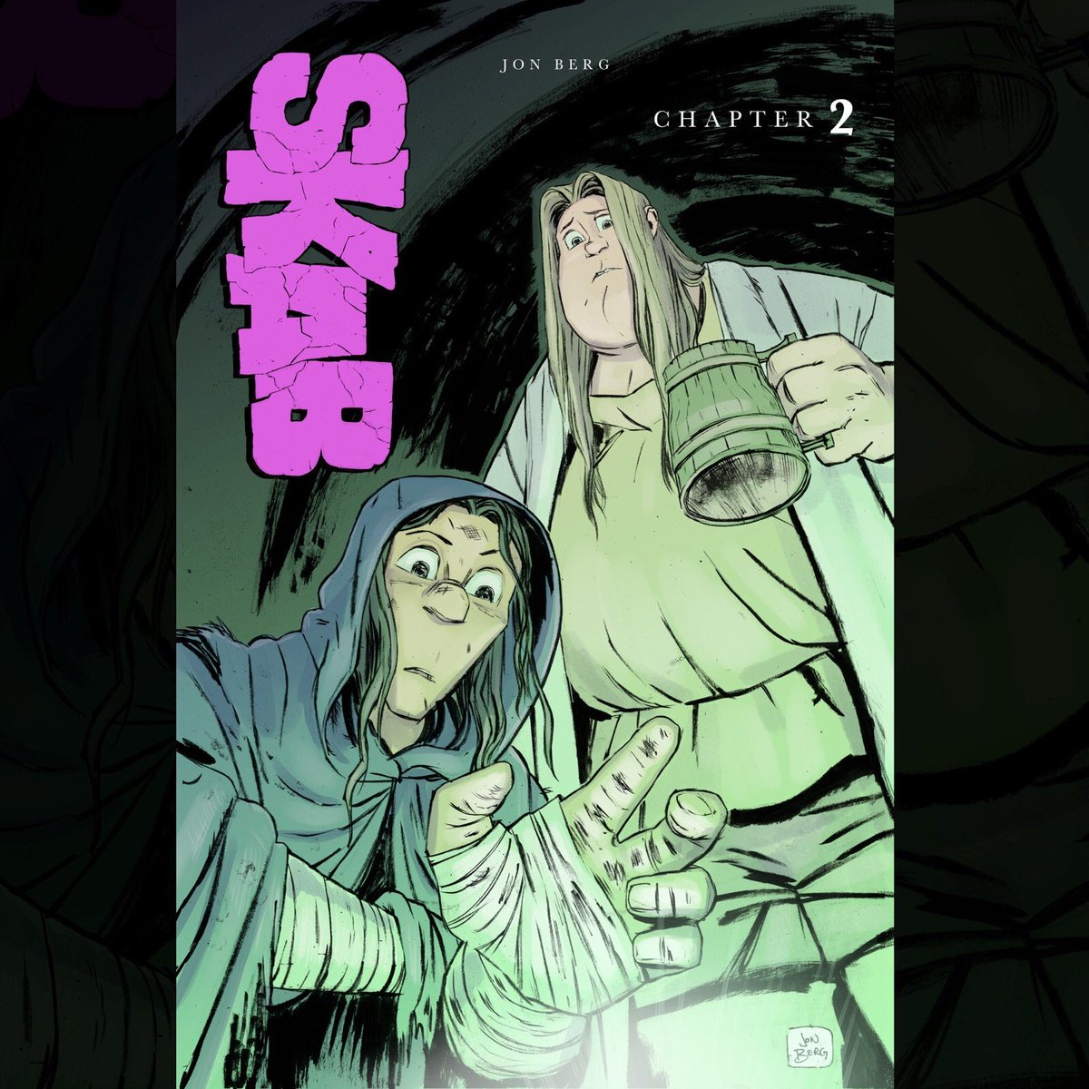 jonbergillus's tweet image. Putting together a little print to mark the launch of chapter 2. 
                                 
Mo is a shorts and sandals type of guy…even during the apocalypse. 

 #comicart #makecomics #fantasyart #inkdrawing #comiccreator #webcomics #comicartist #indiecomics