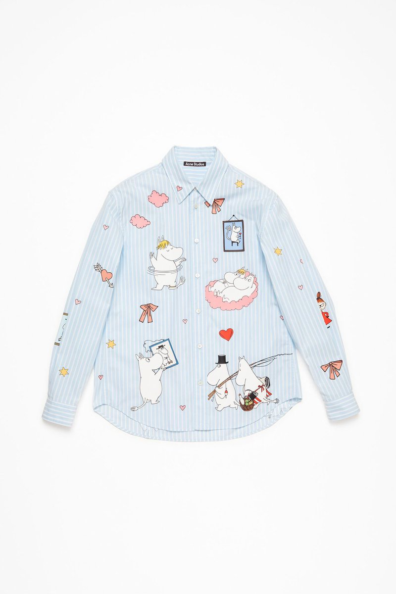 🩶 #長濱ねる ちゃん着用 □ Acne Studios x Moomin ボタンアップ