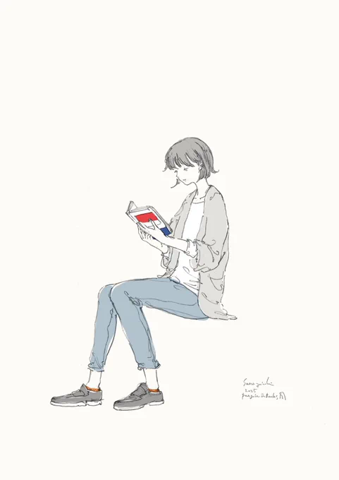 明日はポートレートイラストを描きに かみつれ文庫さんへゆきます。 13時〜15時までフリー受付しておりますのでよければお声がけくださいね