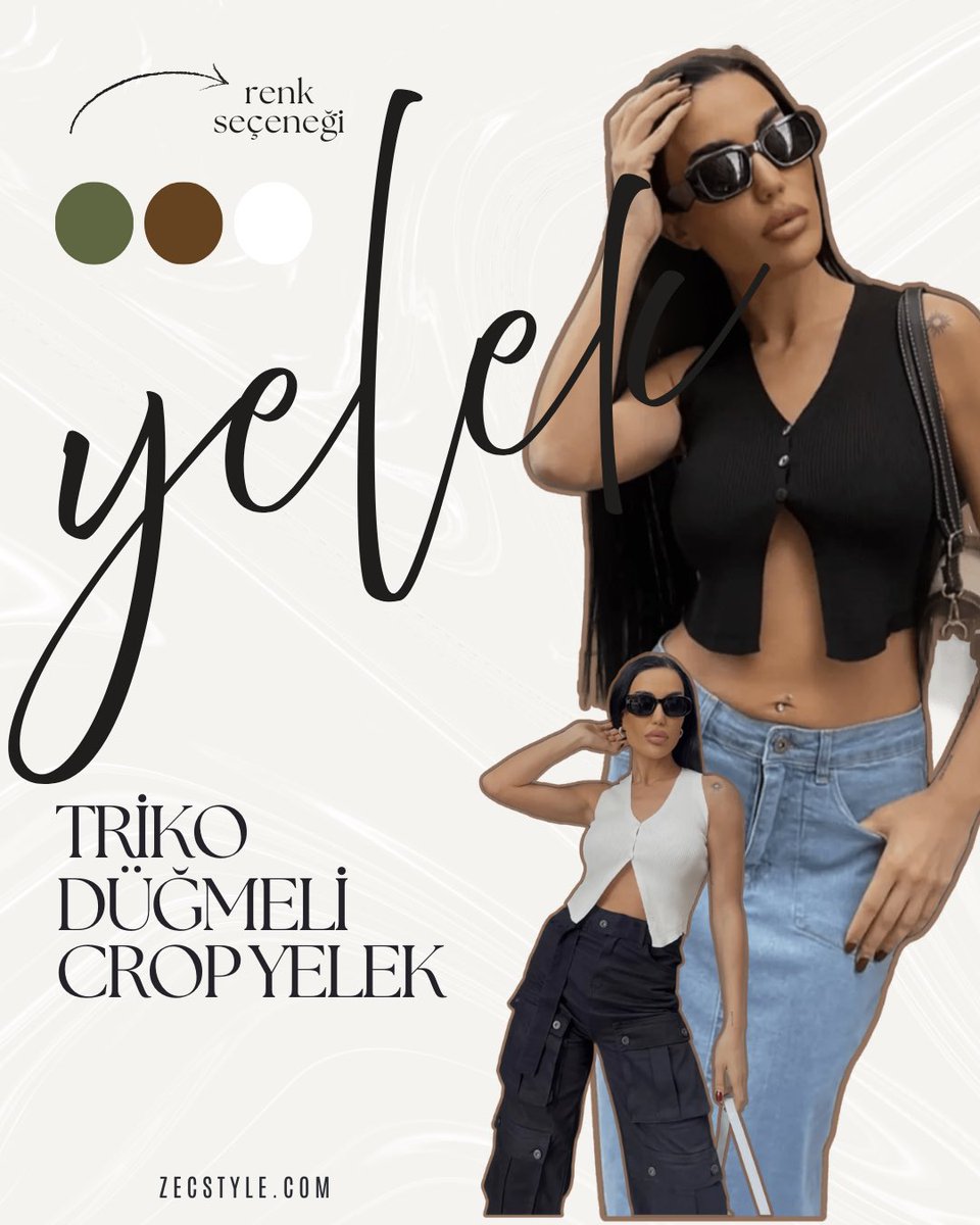 ZecStyle's tweet photo. Zec Style crop yelek ile şıklığı keşfedin! 🖤 Hem rahat hem cool. #ZecStyle #CropYelek https://t.co/GVWp6GOn1R