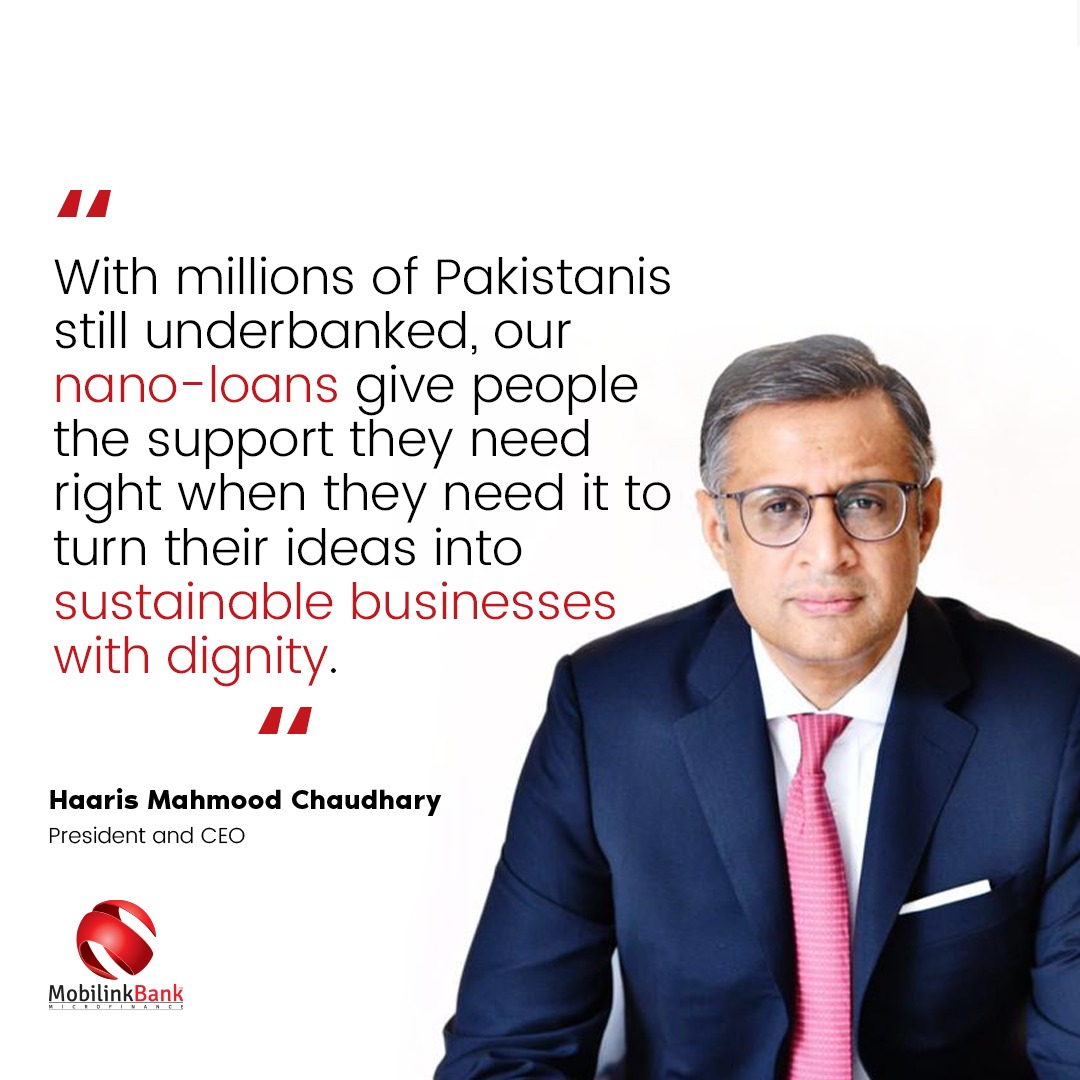 Nearly 35% of Pakistan's population remains underbanked, and we're on a mission to change that.

At #MobilinkBank and JazzCash, we go beyond access. We combine digital financial solutions with the literacy and awareness people need to transform ideas into thriving businesses.
