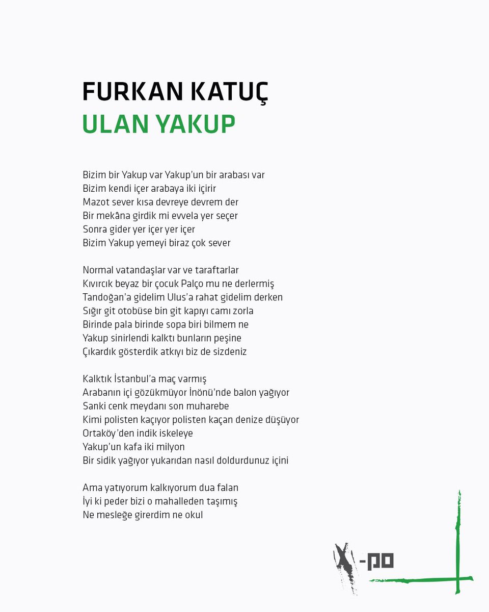 buzdokuzdergi's tweet photo. [Furkan Katuç - Ulan Yakup] 
#Xpoetry #Xpoetries #BuzdokuzXPo https://t.co/nXpaXOpdrs