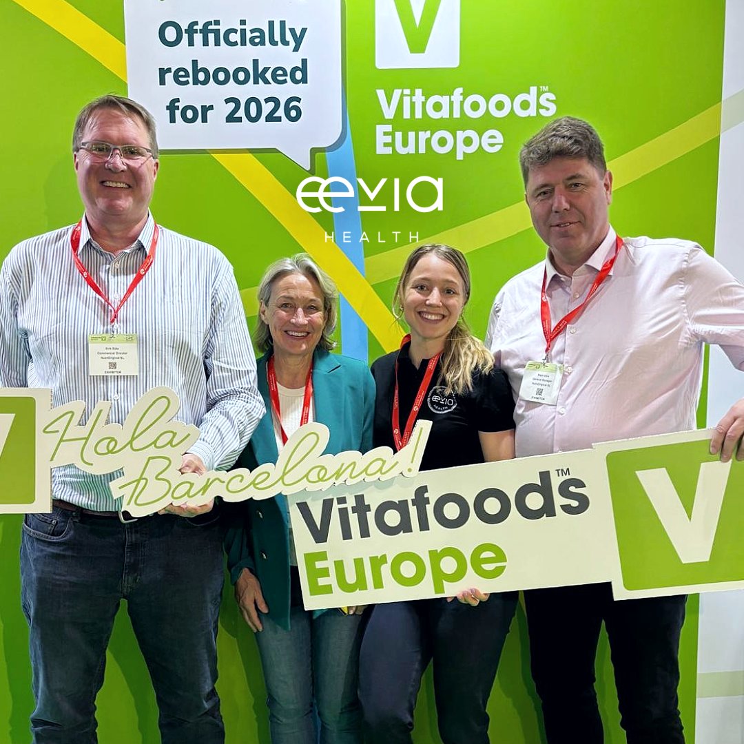 Eevia Health Shines at Vitafoods 2025! 🌿 We had an incredible week in Barcelona, launching our groundbreaking FENO-ARONIA™ 50 Organic – a high-strength, excipient-free ingredient with unmatched polyphenols, already generating buzz and orders! 

#EeviaHealth #Vitafoods