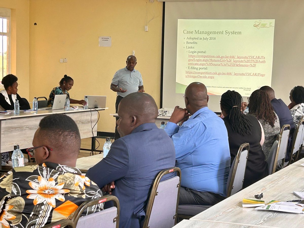 LawSocietyofKe's tweet photo. Advocates of the High Court of Kenya  have been encouraged to embrace Competition Law and Policy for the benefit of consumers in line with the Constitution.
The Advocates who are attending concurrent Sensitisation Forums on Competition Law in Mombasa (Sapphire Hotel) and Kajiado (Enchula Resort) heard that Competition Law  and Policy promotes consumer welfare by encouraging lower prices, high quality services and economic efficiency.
It also maintains and promotes healthy competition, prevents monopolies and dominant firms from abusing power and prohibit cartels. 
Facilitators from the @CAK_Kenya said the Law keeps the market open for new entrants and fair for competitors. It also promotes market integration.
The Advocates were attending  The Advocates Sensitisation on Competition Law & Policy Forums - a Continuing Professional Development (CPD) partnership between the Law Society of Kenya (LSK) and the @CAK_Kenya .
The forums that kicked off on Monday  this week are ending today after sessions in Kwale, Malindi, Mombasa, Kitui, Machakos, and Kajiado.
The topics covered by experts from the Competition Authority of Kenya included the goals of Competition Law/Policy, Merger Review Process & threshold, Investigating Anti-Competitive Practices and Understanding the Scope of Market Inquiries.
The Facilitators from the @CAK_Kenya  include Maurice Nzuki, Advocate Mugambi Mutegi and Chris Muteti (Malindi, Kwale & Mombasa) Ninette Mwarania, James Mutisya, Gloria Rono Advocate, Emily Makena, Samuel Roba and Brenda Maina.
The Forums which, are free, attract 1 CPD Unit per participant.