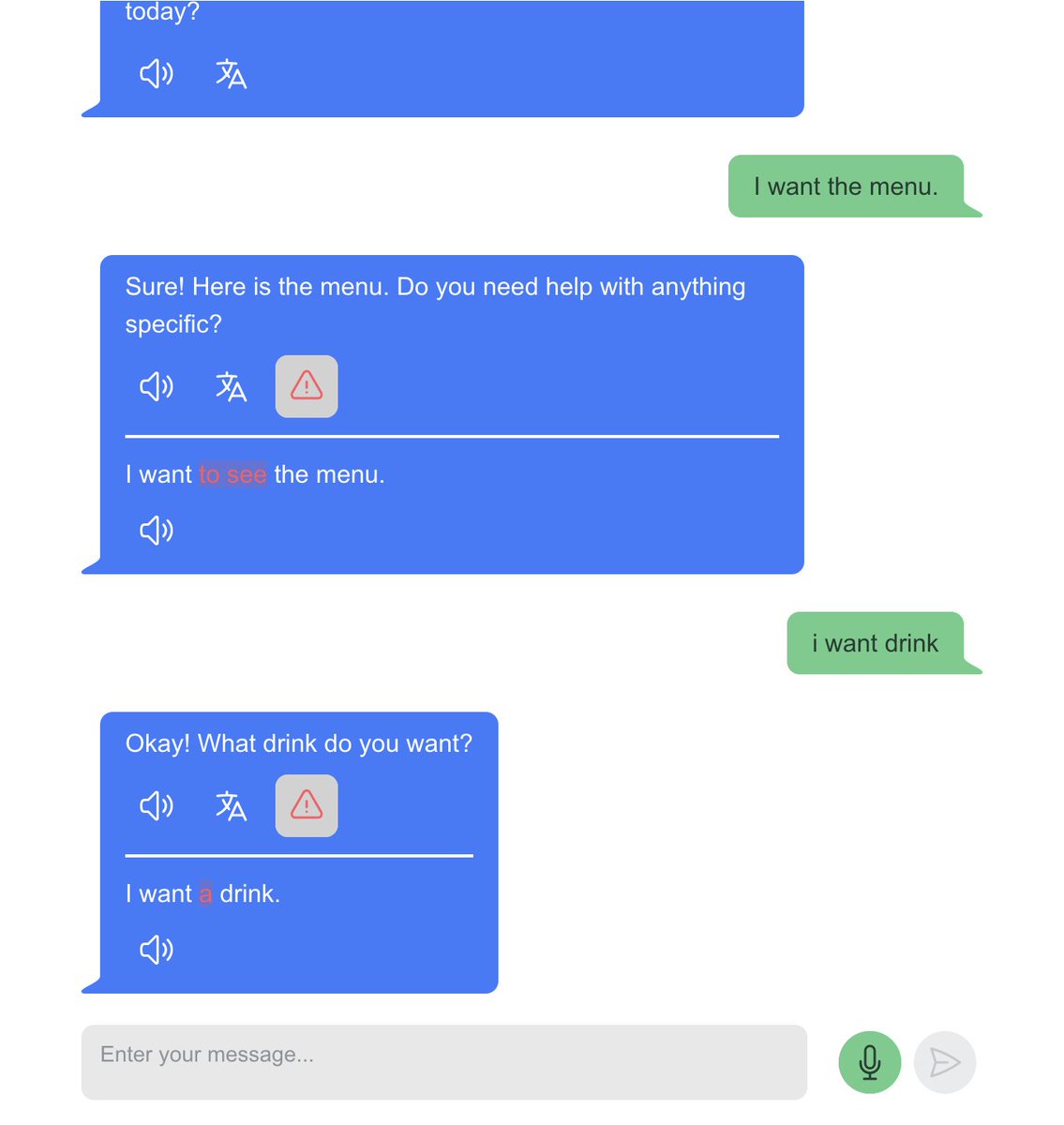 DanielBogdanov0's tweet image. Just launched a new website.
It's an English learning tool with real-life conversations:
1. Choose an AI role
2. Send messages in English or your native language
3. Get corrections, translations and pronunciations
speekery.com