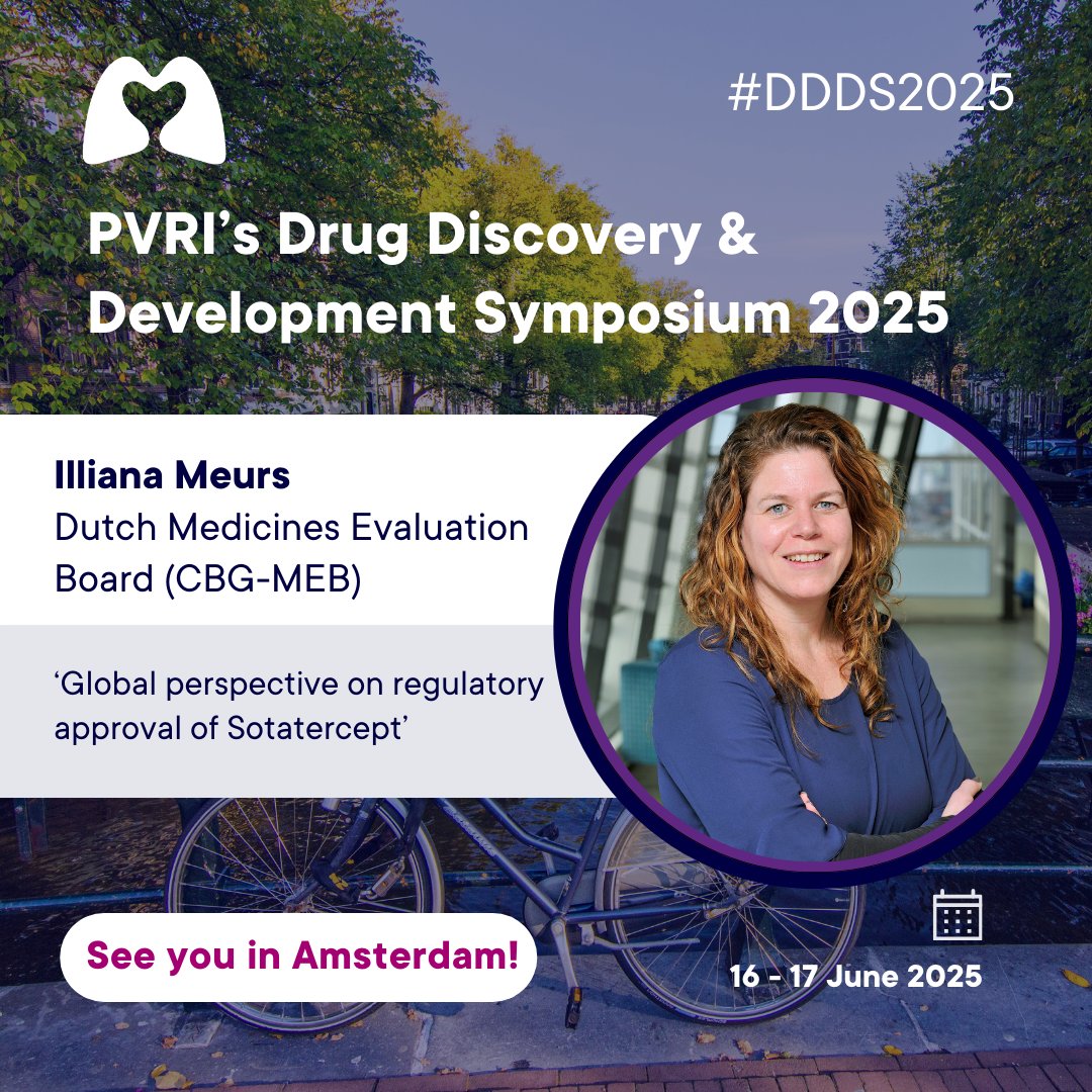 The Pulmonary Vascular Research Institute (@pvri) on Twitter photo 🚨 Exciting speaker update! We’re thrilled to welcome <a href="/Illianameurs/">Illiana Meurs</a> from the Dutch Medicines Evaluation Board (CBG-MEB) to the #DDDS2025 scientific programme. Illiana will be joining <a href="/mpsotka/">Mitchell Psotka</a> (FDA representative, speaking virtually) to share a global perspective on the regulatory 🚨 Exciting speaker update! We’re thrilled to welcome <a href="/Illianameurs/">Illiana Meurs</a> from the Dutch Medicines Evaluation Board (CBG-MEB) to the #DDDS2025 scientific programme. Illiana will be joining <a href="/mpsotka/">Mitchell Psotka</a> (FDA representative, speaking virtually) to share a global perspective on the regulatory