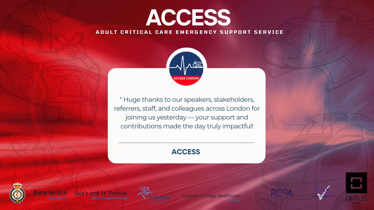 On behalf of everyone at ACCESS — a big thank you to our fantastic speakers for taking the time to share their expertise, and to all our colleagues across London for attending and contributing to such a valuable CDD! 

#ACCTS #AIInnovation #Cardiacarrest #Majorincidentplanning