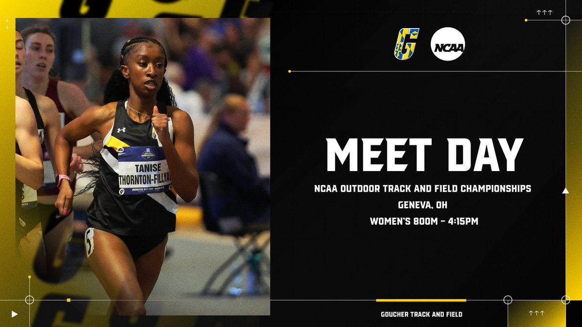 NATIONALS DAY 2🔥

Nationals Weekend continues as All-American Tanise Thornton-Fillyaw takes on the Women’s 800m at the NCAA Outdoor National Championships #digdeep 

📍- Spire Academy, Geneva, OH
⏰- 4:15pm
⏱️- results.leonetiming.com/?mid=7852
