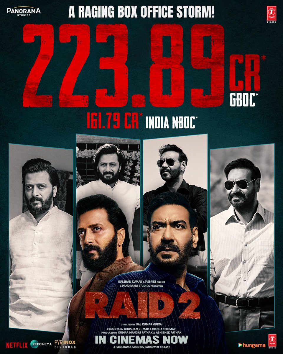 Riteish Deshmukh (@riteishd) on Twitter photo World's got its eyes on the biggest Raid of the year! ❤️💼
Book your tickets.
🔗 - linktr.ee/Raid2_BookYour…
#Raid2 in cinemas now.
<a href="/ajaydevgn/">Ajay Devgn</a> <a href="/Riteishd/">Riteish Deshmukh</a> <a href="/Vaaniofficial/">Vaani Kapoor</a> #RajatKapoor #SaurabhShukla #SupriyaPathak <a href="/amit_sial/">Amit Sial</a> <a href="/rajkumar_rkg/">Raj Kumar Gupta</a> #BhushanKumar World's got its eyes on the biggest Raid of the year! ❤️💼
Book your tickets.
🔗 - linktr.ee/Raid2_BookYour…
#Raid2 in cinemas now.
<a href="/ajaydevgn/">Ajay Devgn</a> <a href="/Riteishd/">Riteish Deshmukh</a> <a href="/Vaaniofficial/">Vaani Kapoor</a> #RajatKapoor #SaurabhShukla #SupriyaPathak <a href="/amit_sial/">Amit Sial</a> <a href="/rajkumar_rkg/">Raj Kumar Gupta</a> #BhushanKumar