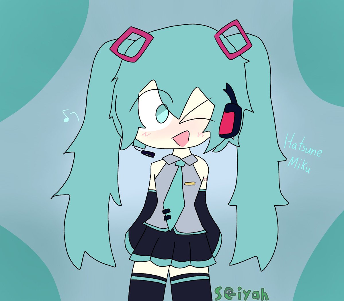 Seiyaht3's tweet photo. got really bored and decided to draw hatsune miku!! wow!!!!!!! https://t.co/CsUHemARaX