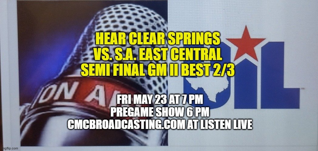 Charles McCullough (@cmcbroadcasting) on Twitter photo BREAKING for On Air Friday <a href="/SpringsSoftball/">CSHS Softball</a> vs. <a href="/EC_Softball/">Elyria Catholic</a> State Semi Finals Best 2/3 Series GM II Fri May 23 at 7 p.m. cmcbroadcasting.com at Listen Live PREGAME SHOW 6 p.m. <a href="/KarenEngle/">Karen Engle</a> <a href="/CoachDavies14/">Ryan Davies</a> <a href="/PeCee03/">Pam Crawford</a> <a href="/GraceHirst88/">Grace Hirst</a> <a href="/TXPrepSoftball/">Texas Prep Softball</a> <a href="/eryn_polite/">eryn polite 2025</a> <a href="/DaileyCraig/">Coach Dailey</a> BREAKING for On Air Friday <a href="/SpringsSoftball/">CSHS Softball</a> vs. <a href="/EC_Softball/">Elyria Catholic</a> State Semi Finals Best 2/3 Series GM II Fri May 23 at 7 p.m. cmcbroadcasting.com at Listen Live PREGAME SHOW 6 p.m. <a href="/KarenEngle/">Karen Engle</a> <a href="/CoachDavies14/">Ryan Davies</a> <a href="/PeCee03/">Pam Crawford</a> <a href="/GraceHirst88/">Grace Hirst</a> <a href="/TXPrepSoftball/">Texas Prep Softball</a> <a href="/eryn_polite/">eryn polite 2025</a> <a href="/DaileyCraig/">Coach Dailey</a>