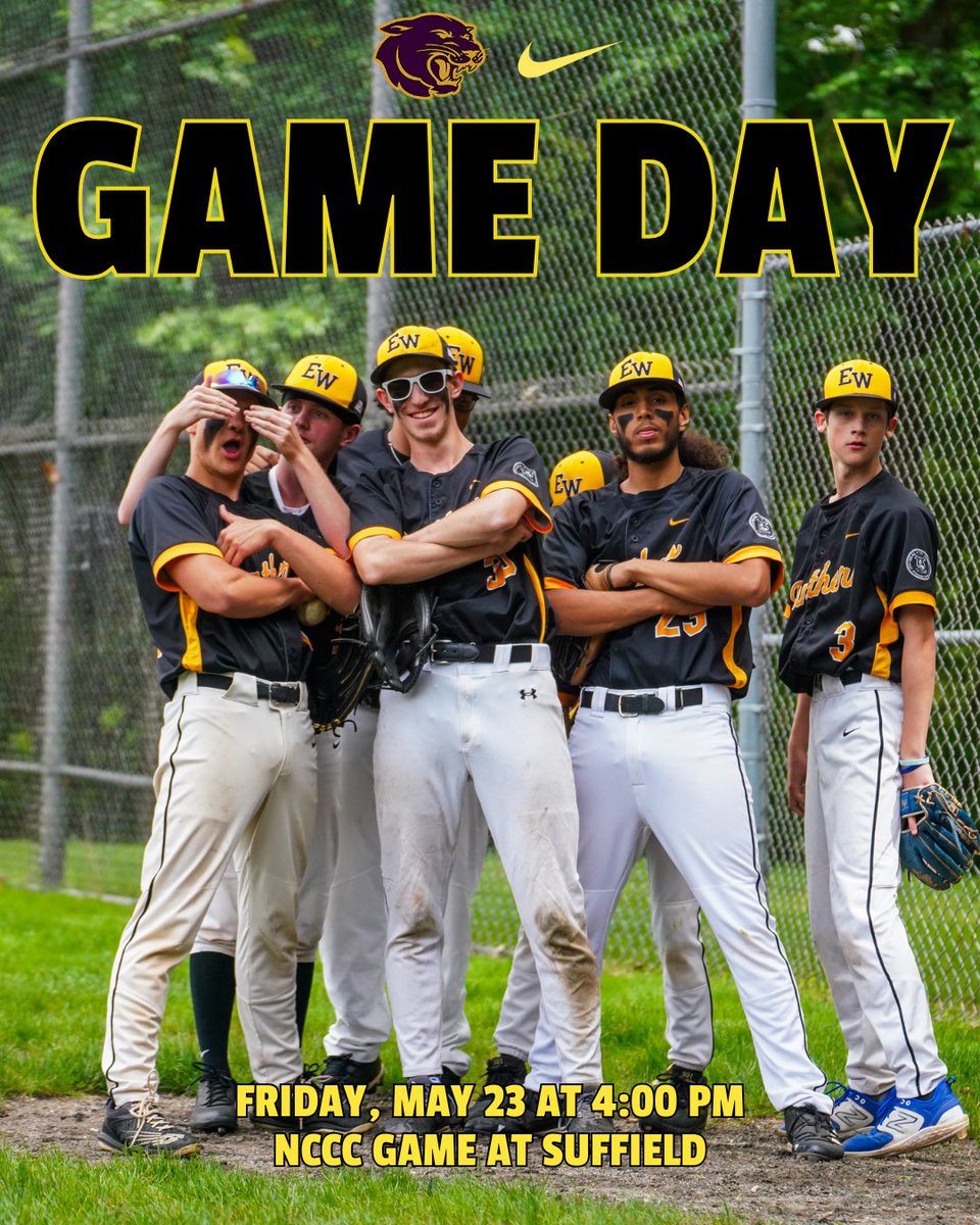Panthers Baseball (@gopanthersbase) on Twitter photo ๐๐๐๐ ๐๐๐
The Panthers travel to Suffield for an NCCC matchup & Game 17 of the season.
<a href="/EastWindsor_CT/">East Windsor(CT) HS Athletics</a> | <a href="/EbertBaseball/">Brendan Ebert, M.S.</a> ๐๐๐๐ ๐๐๐
The Panthers travel to Suffield for an NCCC matchup & Game 17 of the season.
<a href="/EastWindsor_CT/">East Windsor(CT) HS Athletics</a> | <a href="/EbertBaseball/">Brendan Ebert, M.S.</a>