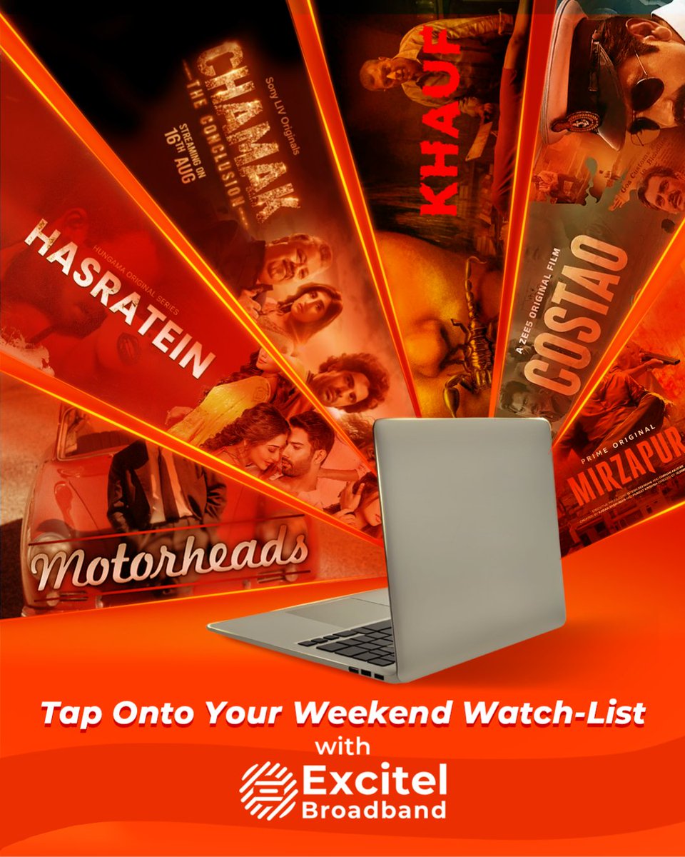 Perfect mood doesn’t exist, but perfect binge does. Experience your favorites in 4K OTT streaming.

#excitelbroadband #wifi #goodconnections #fastrouter #fastinternet #WeekendWatch #OTTS