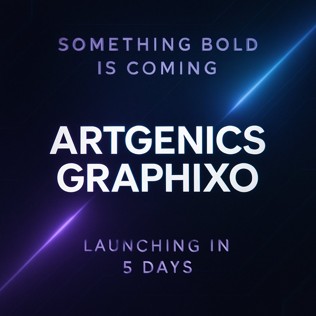 art_genics_x's tweet photo. Something amazing is coming…🔥

We’re cooking something special for streamers &amp; creators.
5 days to go, Stay tuned^^

#ArtgenicsGraphixo #gfxartist #streamdesign #comingsoon https://t.co/j7DqSVaKQH
