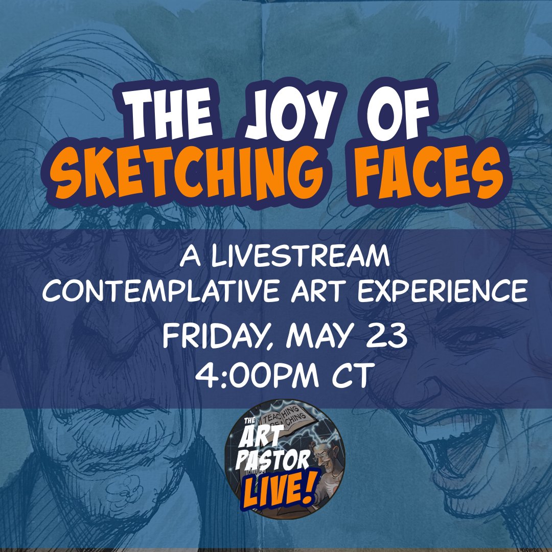 StevenPThomason's tweet photo. This afternoon I'll be demonstrating how I sketch faces as a contemplative practice. Join me live and draw along or ask questions along the way. Super chill way to start the Memorial Day weekend. #livestream #drawing @procreate
https://t.co/7rcZTvBwAU https://t.co/4CP0EfNnfm