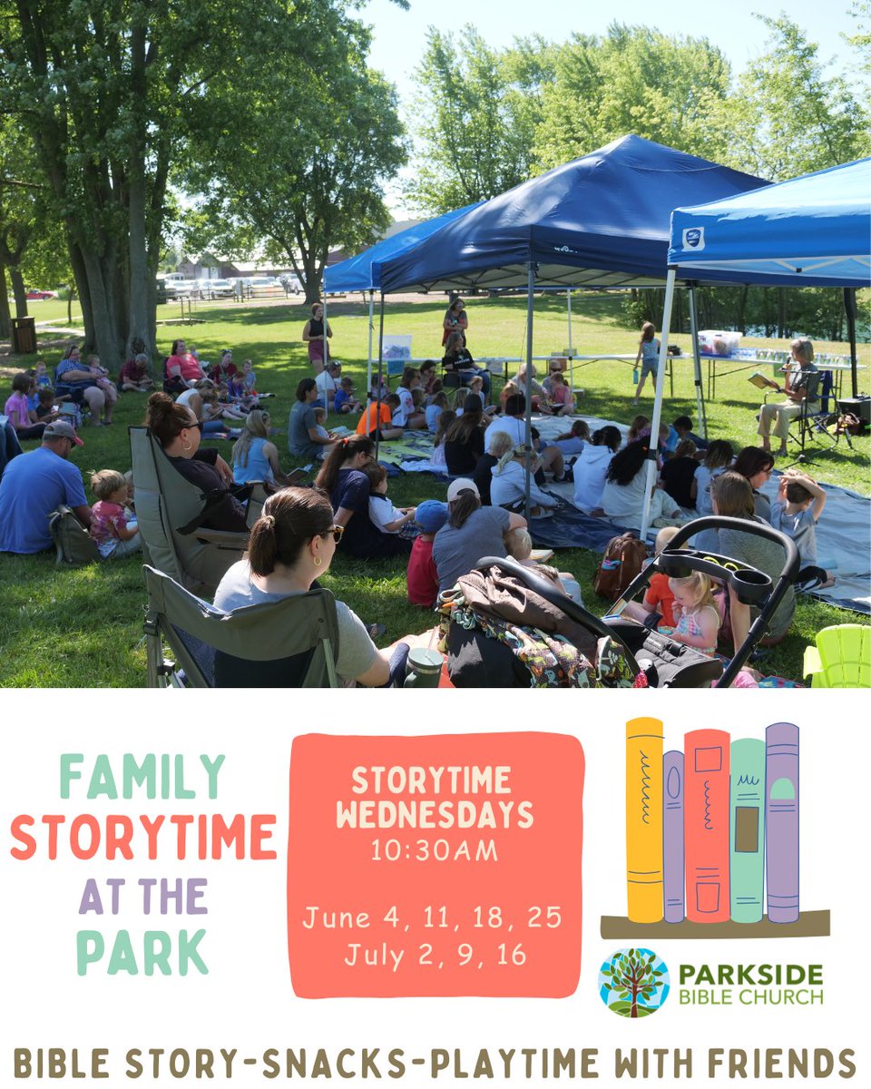 Storytime At The Park is coming back! The summer fun kicks off on Wednesday, June 4th! There’s no cost, just stories, snacks, and friends! Kids of all ages welcome.

Meet us by the playset at Northwest Community Park!