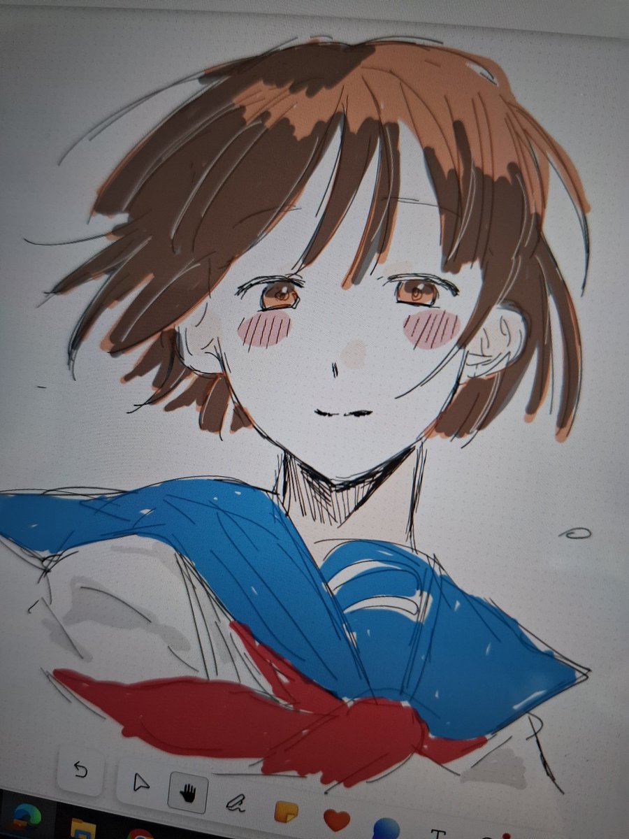 fusyo_bi_3's tweet photo. 学校のタブレットで描いた落書き✌️ https://t.co/YJeuKPb4xS