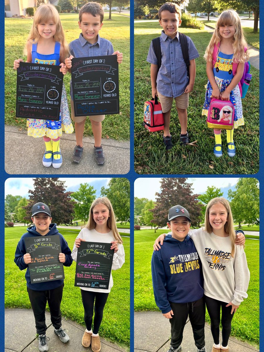 Sunglorry's tweet photo. Where does the time go. 🥹 First &amp; Last Day of Elementary School https://t.co/hdOL7KkP93