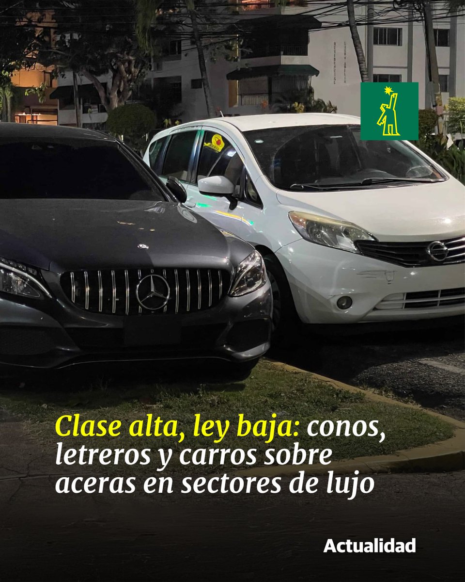DiarioLibre's tweet photo. 🌇 |#CiudadDL| En sectores acomodados del Distrito Nacional se obstruye ilegalmente el espacio público sin sanciones

🔗https://t.co/bgbiQeqXvB

#DiarioLibre #AceraSecuestrada #Calles #Conos https://t.co/6S2ayqu2x6