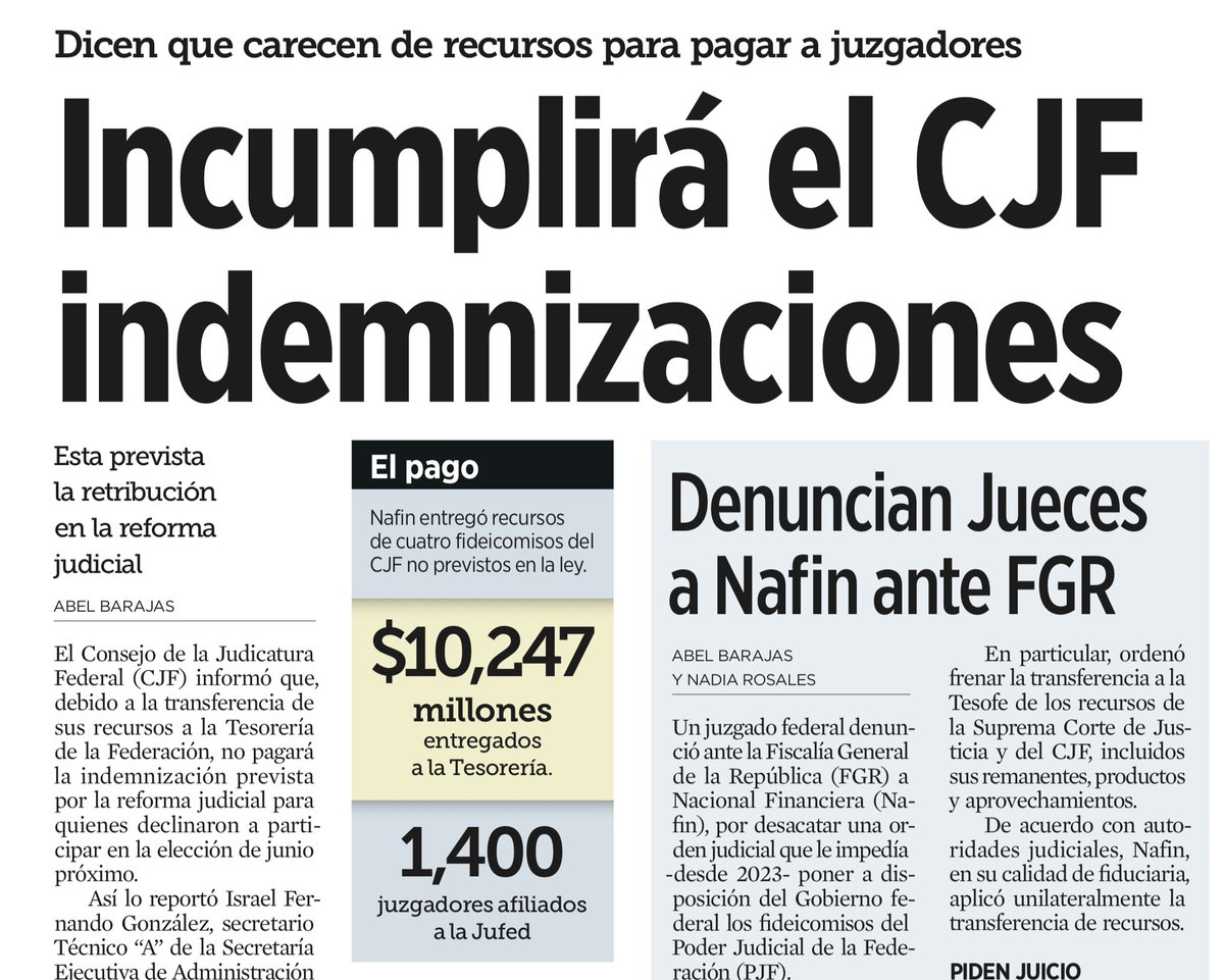 El Estado mexicano está humillando a sus propios jueces. A quienes decidieron no participar en el experimento electoral de la nueva justicia, simplemente les niega lo que la Constitución les prometió: una indemnización por su retiro. No es falta de dinero: es una estrategia