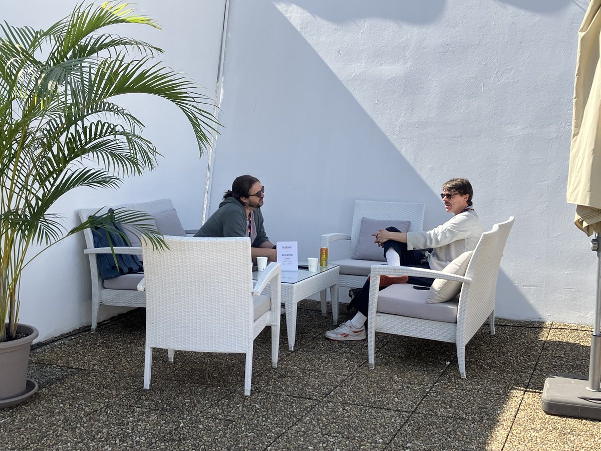 Jon Asp &amp; Mattias Nohrborg en pleines interviews au Festival de Cannes après la première mondiale du documentaire 𝐁𝐞𝐢𝐧𝐠 𝐁𝐨 𝐖𝐢𝐝𝐞𝐫𝐛𝐞𝐫𝐠 à #CannesClassics. Elles seront à découvrir bientôt !