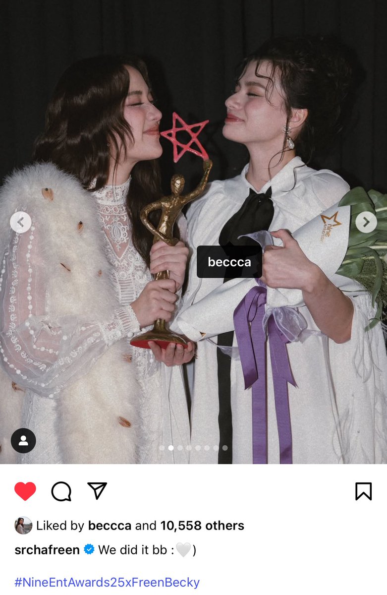 Las canciones, las fotos y el We did it baby :🤍) mi corazón no puede con tanto 😭 

SAROCHA REBECCA AT 9ENT 2025
#NineEntAwards25xFreenBecky