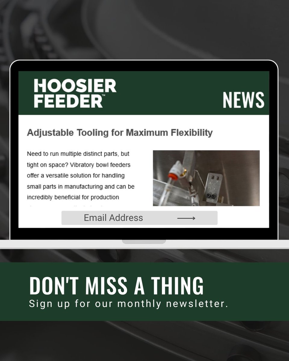 Did you know that we have a monthly newsletter? Subscribe now and stay informed on new products, trade shows, and other exciting things happening at Hoosier Feeder! Sign up here: loom.ly/hxdbSjo
#exclusivelook #centrifugalfeeders #vibratoryfeeders