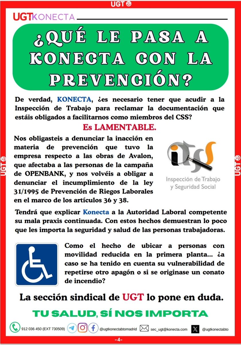 ugtkonectabto's tweet photo. BOLETÍN UGT KONECTA TODAY
MAYO'25
#UGT #Konecta #mayo#Boletin #KONECTATODAY
🔹LA DERIVA DE KONECTA Y LA AYUDA DE UGT
🔹FÓRMATE! TÚ DECIDES.
🔹PROTOCOLOS DE KONECTA
🔹¿HAY PREVENCIÓN EN KONECTA? https://t.co/AaFLsDLXLq