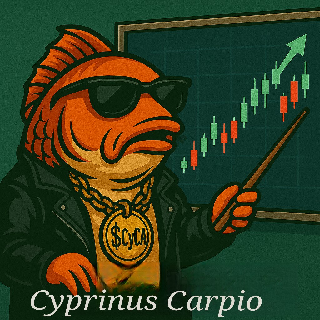 cypricarpio's tweet photo. From pond to moon — $CYCA, the koi of crypto, rises with meme magic and community power. Swim strong. Moon stronger. #CYCA #MemeCoin https://t.co/6uDMX1NpYu
