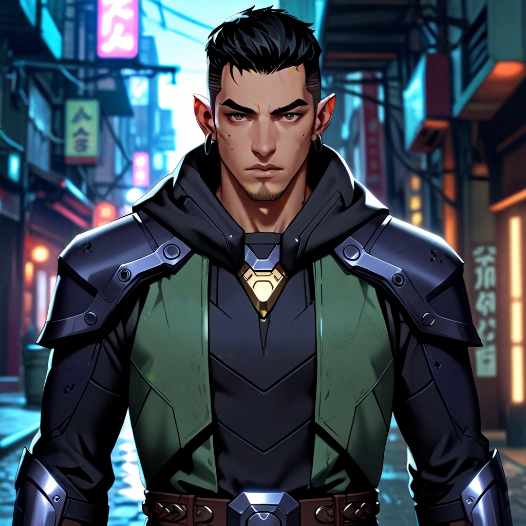 Jeredvenneman's tweet photo. Lore character creation is really heating up in the DSK server. 

Janson Takaori-a disciplined yet restless noble who leads a double life—refined heir by day, underground fighter by night.

Who is your hero?

#DSKCharacter https://t.co/Wake0UBYsL