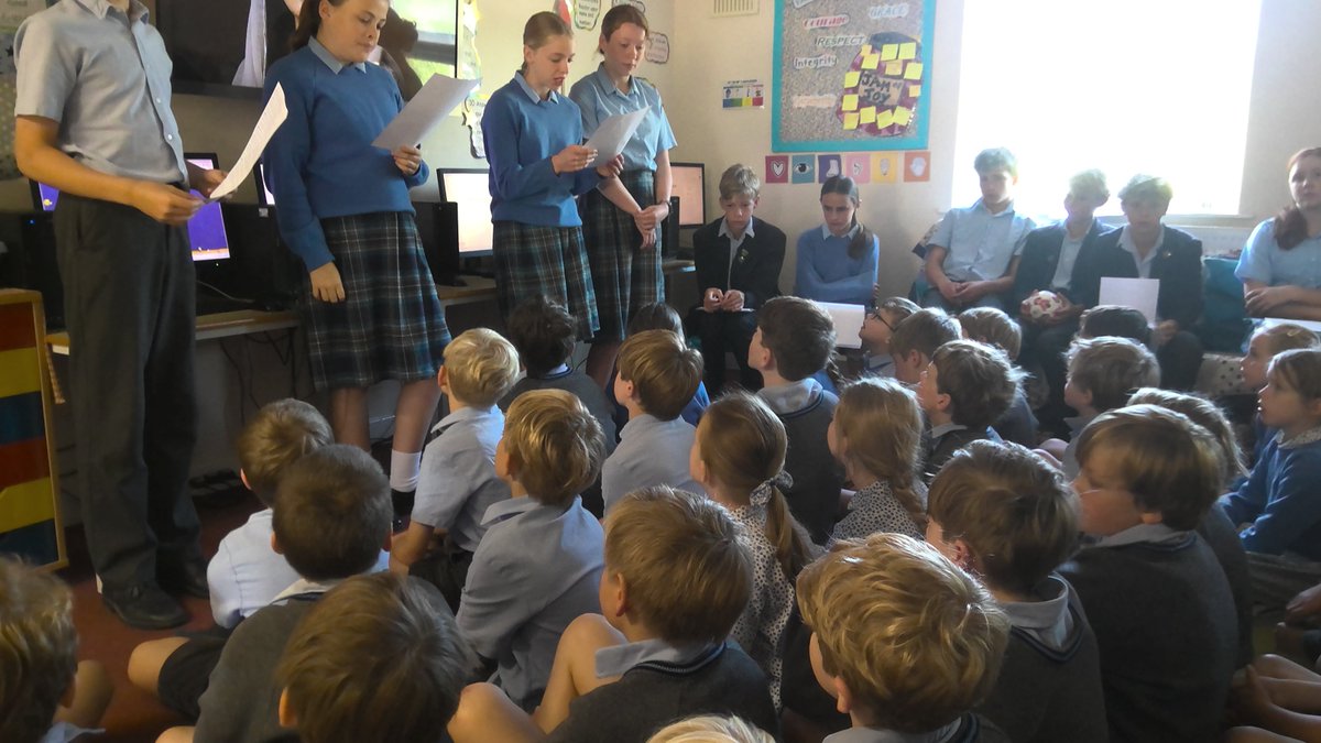 HZG_Academic's tweet photo. This week Lower School were treated to an assembly by 8S all about inspirational people. It was amazing and so inspiring for our Lower School children. Thank you 8S! #HazlegroveYear3 #HazlegroveYear4 #HazlegroveYear8 https://t.co/GLh6hKq4gD