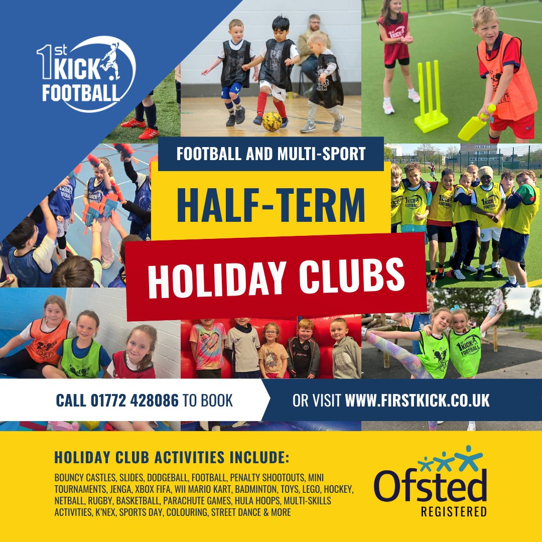 Sefton Children's University (@seftoncu) on Twitter photo #MayHalfTerm #LearningDestinationSpotlight
<a href="/first_kick/">First Kick</a> have lots of exciting football and multi-sports camps taking place across the North West this half term!
Visit firstkick.co.uk to see what's on or call 01772428086 to book!
#LearningForFun #MayHalfTerm #LearningDestinationSpotlight
<a href="/first_kick/">First Kick</a> have lots of exciting football and multi-sports camps taking place across the North West this half term!
Visit firstkick.co.uk to see what's on or call 01772428086 to book!
#LearningForFun