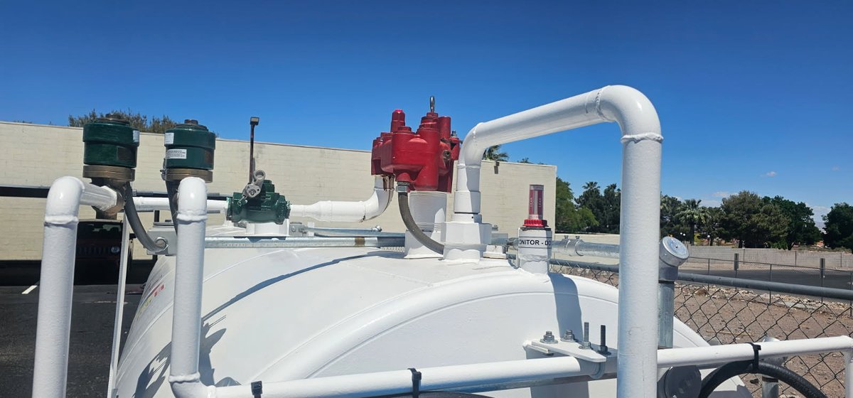 2023 UL 2085 4,000 gallon used tank for sale. used for about a year. it offers 2 fill rite FR 902 CRU dispensers powered by a Franklin fueling STP and controlled by a PV 100 Card access system. It also offers a Fleet master 6 vehicle fuel reclaim system. This tank is turn key