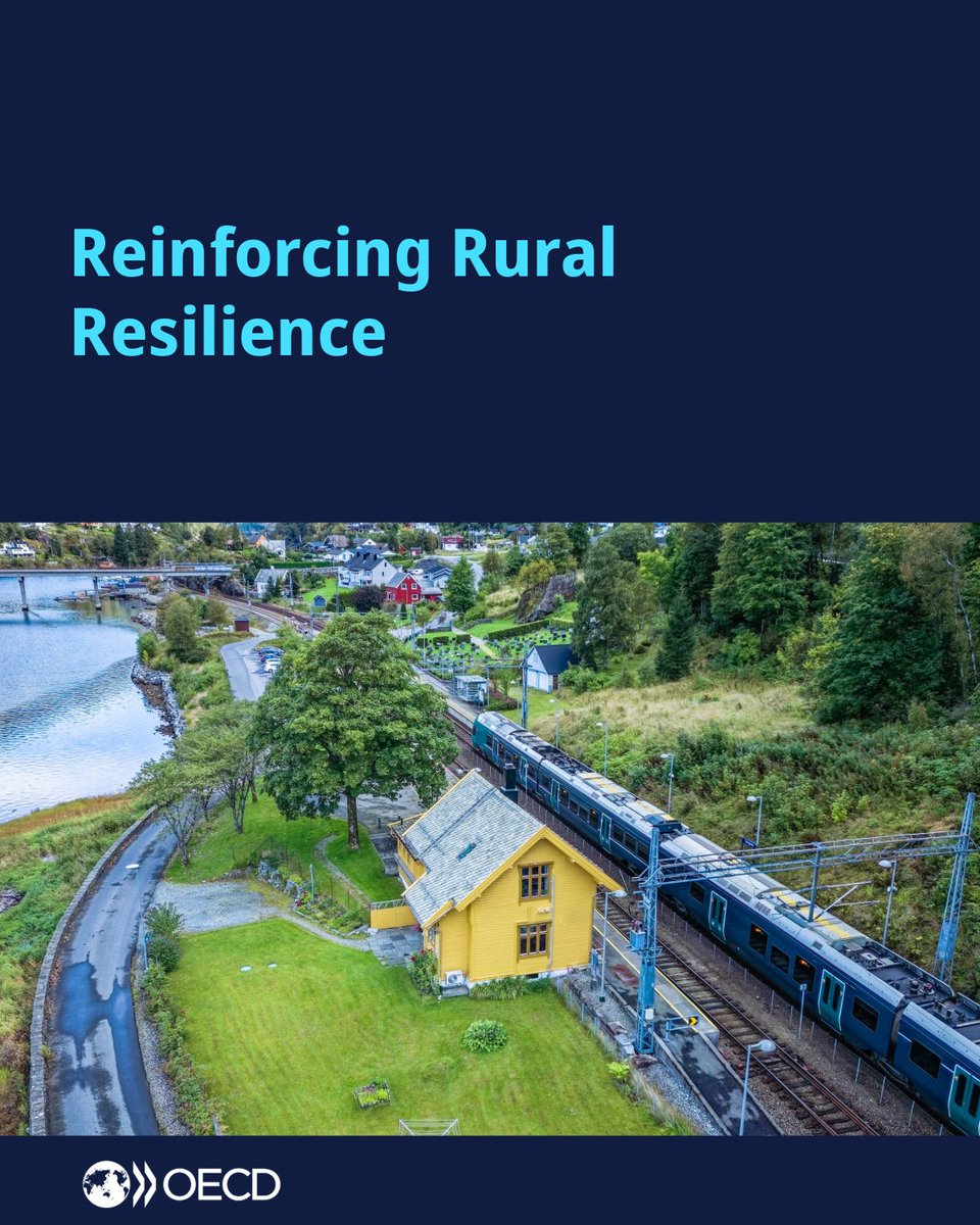 💡Metro regions lead in GDP growth, but some rural areas are catching up.

🟣 In 🇨🇭 🇵🇹 🇩🇪 rural regions grew faster than metro areas.

🟣 #Rural regions in 13 <a href="/OECD/">OECD ➡️ Better Policies for Better Lives</a> countries saw incomes rise closer to metro levels.

NEW Report🔗oe.cd/63f

#ResilientPlaces