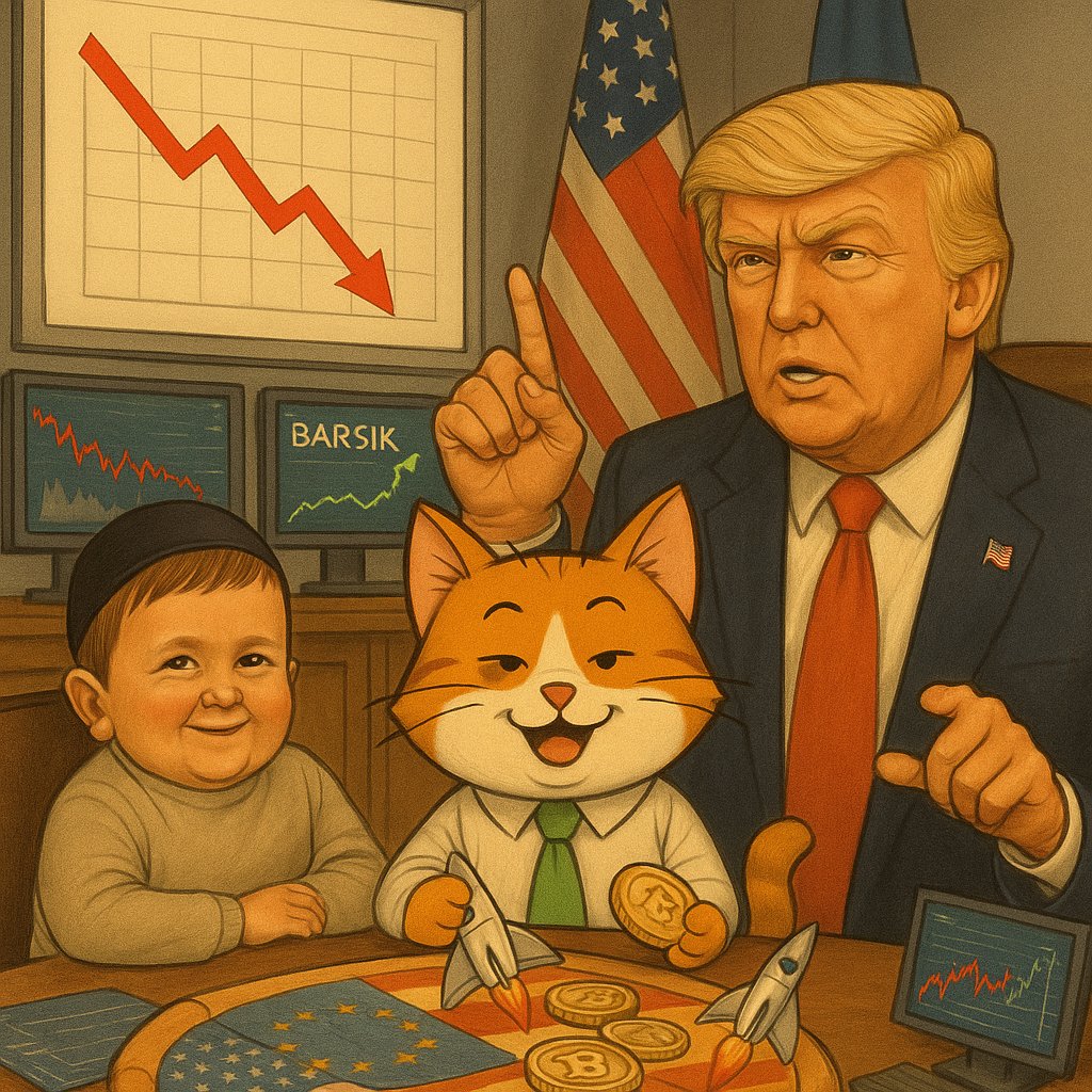 NobodyKnowsSol's tweet photo. Trump knows $Barsik is about to explode...
So he drops a 50% EU tariff just to create panic and buy the dip cheap ๐๐พ
Global politics? Nah, itโs just $Barsik accumulation strategy.
#Memecoin #CryptoCommunity #Altseason #Solana #SolanaSummer #BarsikOnSolana #Meowmentum #Catcoin #Bullish #DegenSeason #MemeArmy #CryptoTwitter #100xGems #trump
$DOGE $SHIB $PEPE $WIF $TURBO $GIGA $BONK $COQ $KENDU $MKT $TRUMP