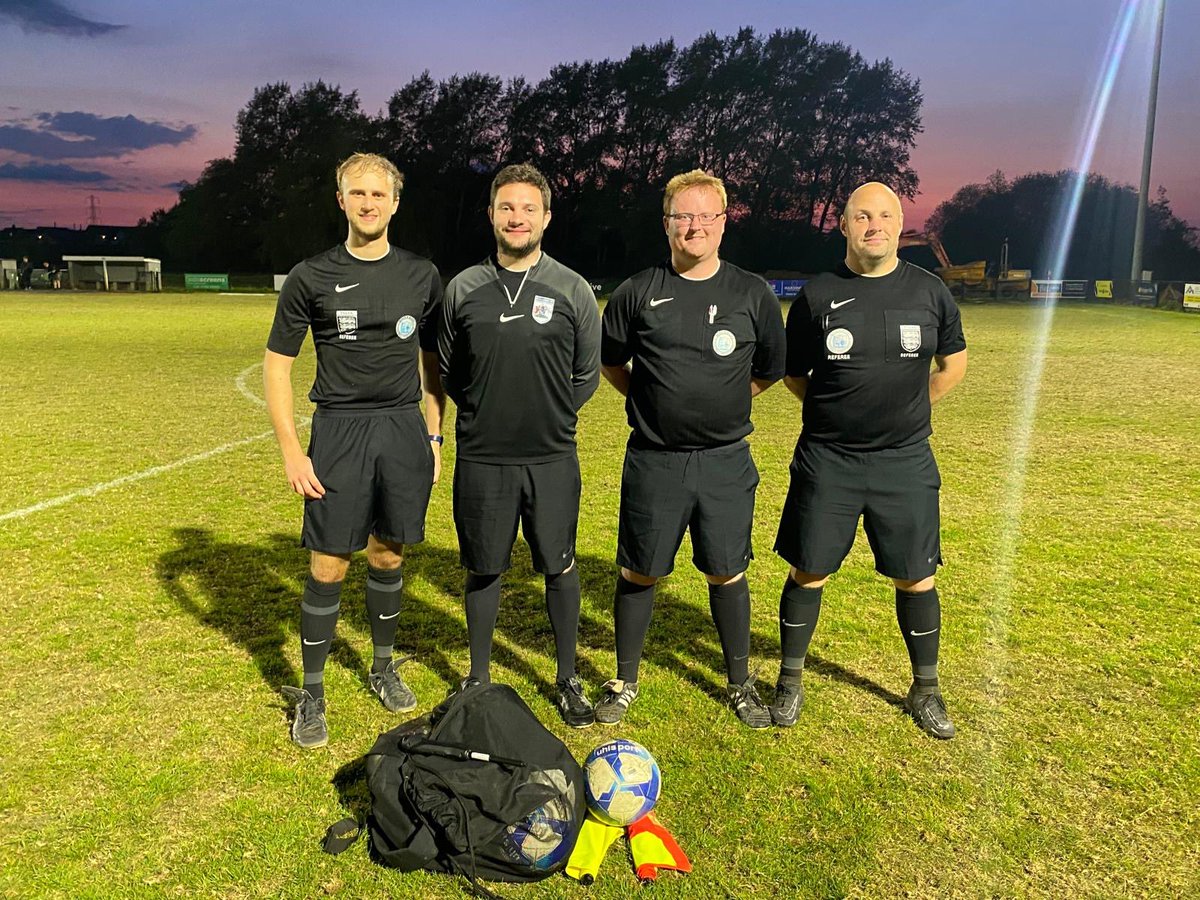 A recent plum appointment for two of the committee members. Lewis Smith (Referee) &amp; Antoni Ochedowski (assistant referee left) officiated on the Aylesbury &amp; District League President’s Cup competition