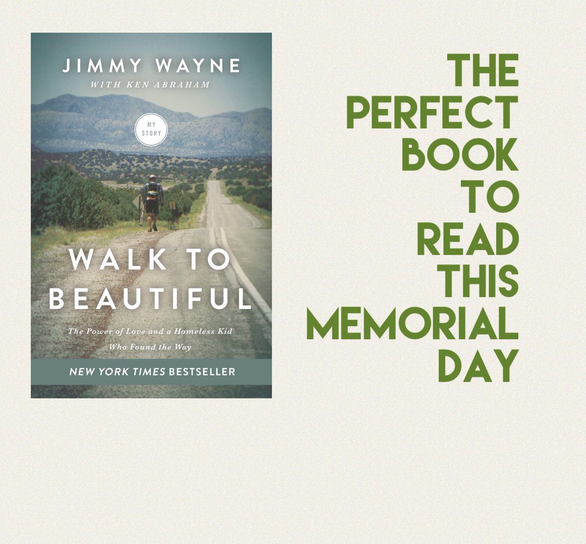 JimmyWayne's tweet photo. #MemorialDay 🇺🇸

Three Time New York Times Best-Seller #WalkToBeautiful

#Softback: https://t.co/wESqiegqrG

#Kindle: https://t.co/zGAGOzgLjf

#Hardback: https://t.co/8el4cye0lZ

#Audiobook: https://t.co/gqW2kK0NqM https://t.co/oM1wJU5QER